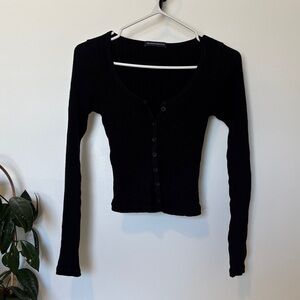 Brandy Melville Black Ribbed Sweater